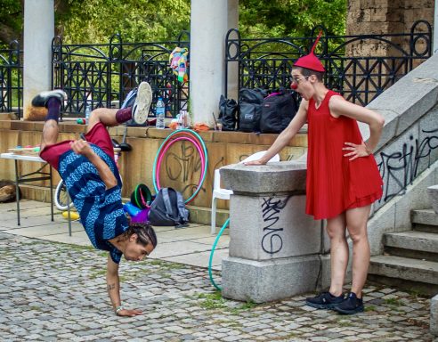 Titania Chais and Juan Cruz at the Spektrum Festival for people living with autism in Veliko Turnovo, Bulgaria. 